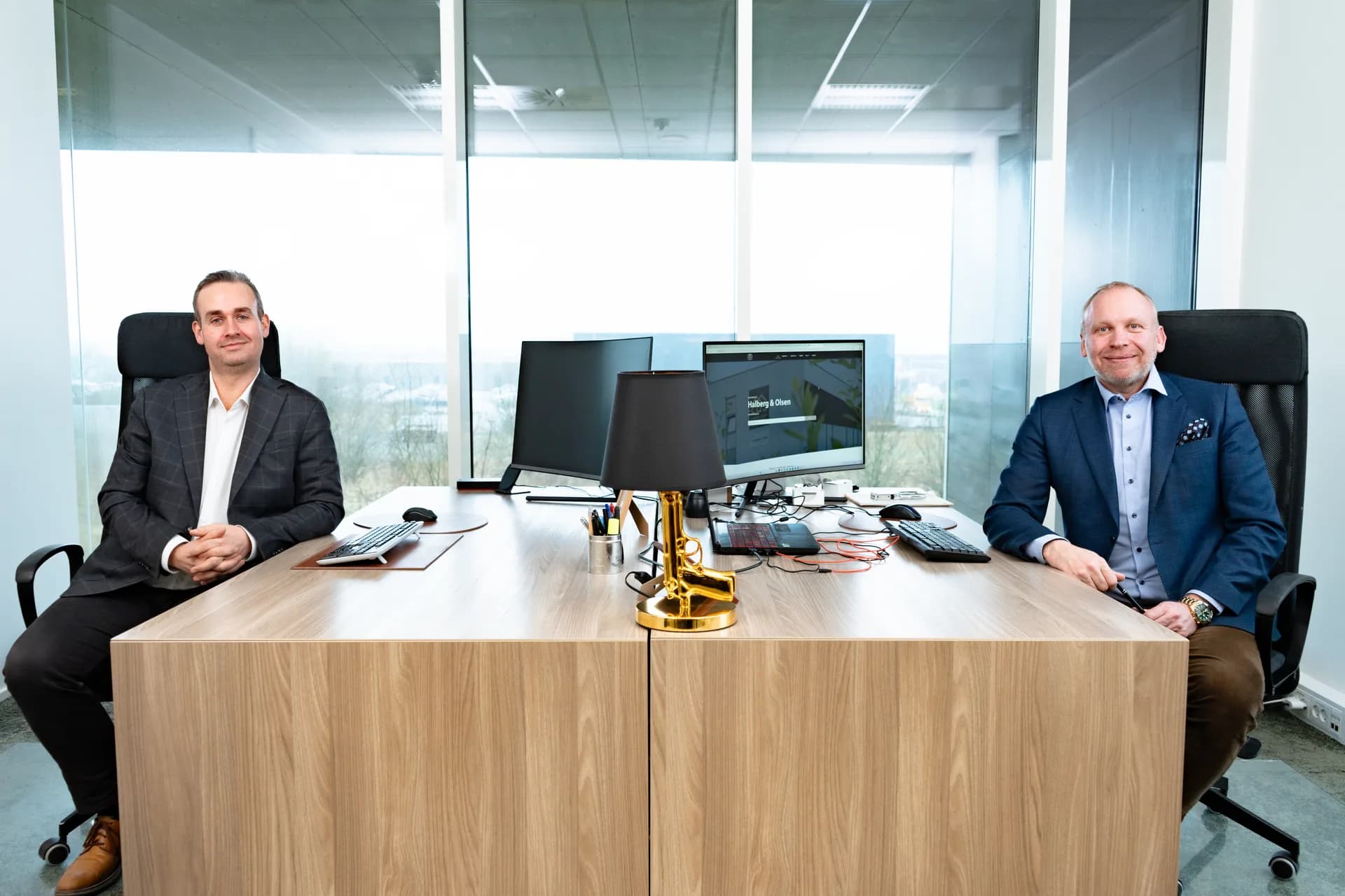 Morten Halberg og Morten Olsen på Halberg & Olsens kontor